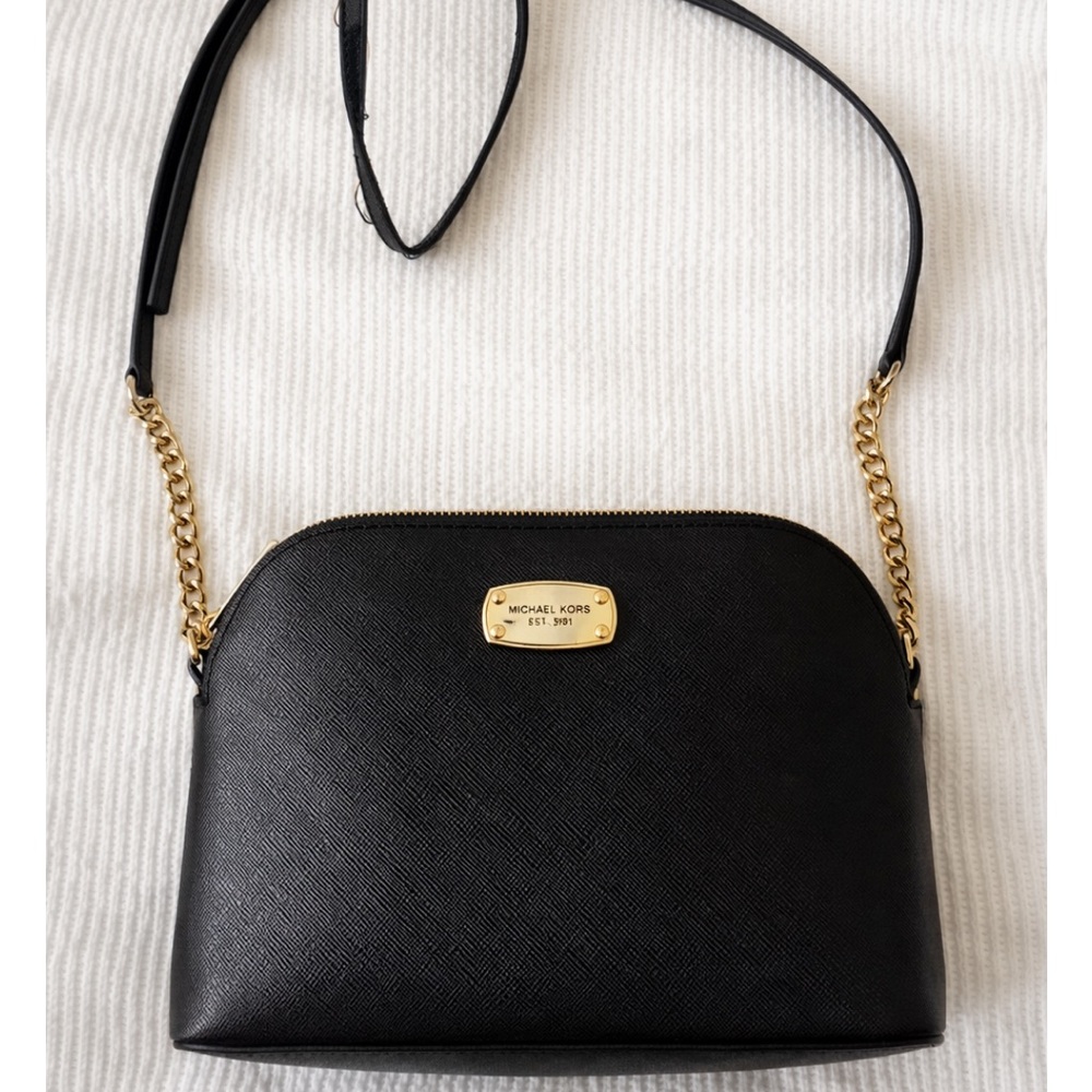 Michael Kors Black and Gold Crossbody Bag